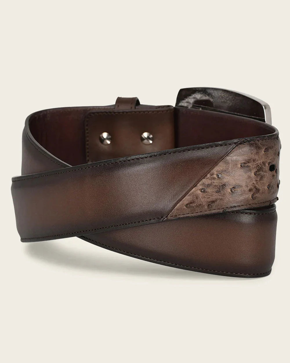 Cuadra Men's Brown western ostrich Belt