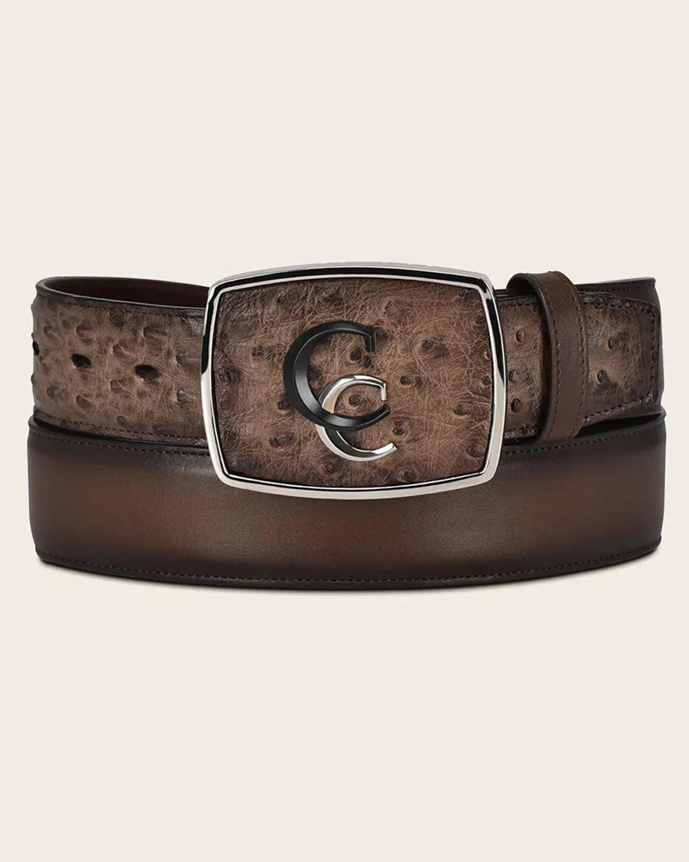 Cuadra Men's Brown western ostrich Belt