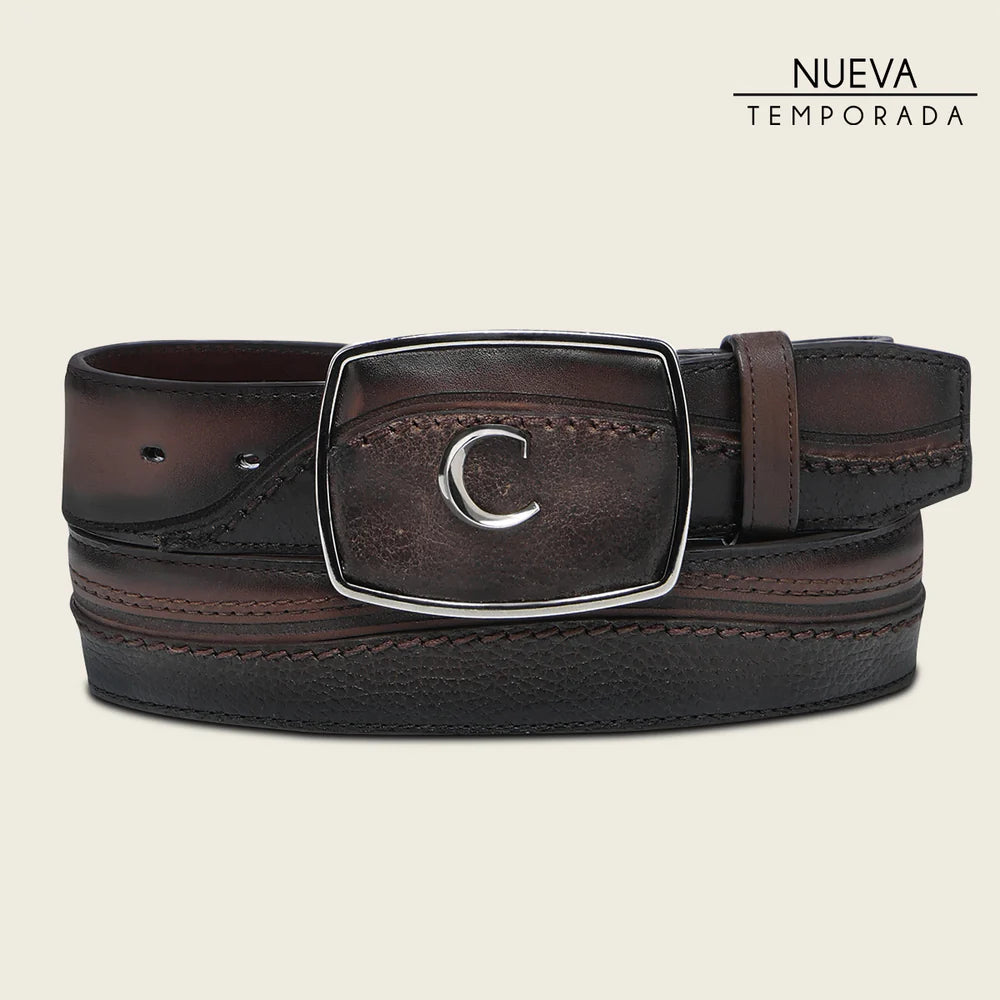 Cuadra Belt Dark Brown western rodeo bovine