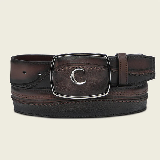 Cuadra Belt Dark Brown western rodeo bovine