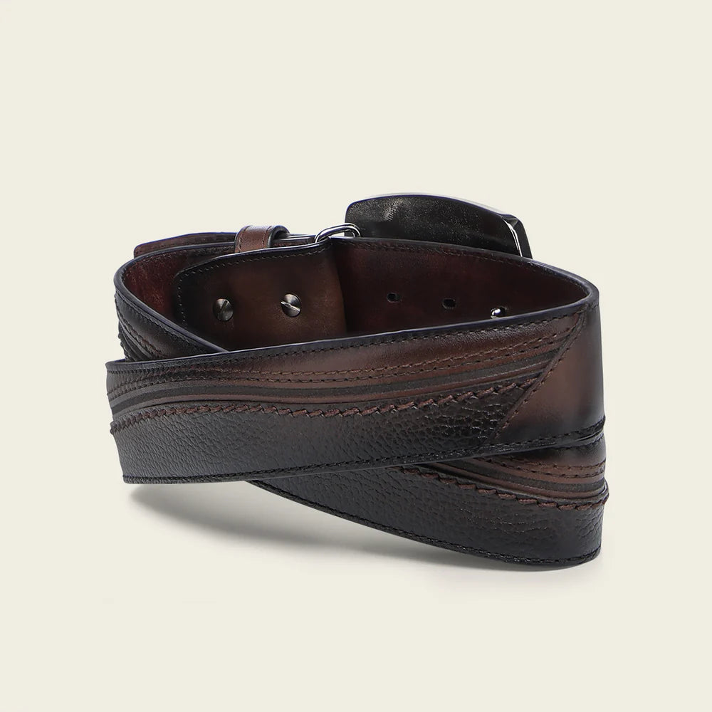 Cuadra Belt Dark Brown western rodeo bovine