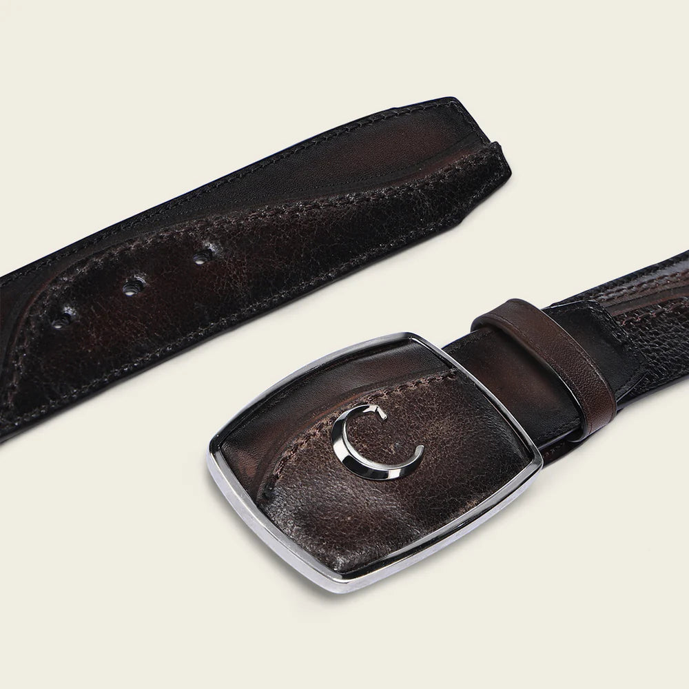 Cuadra Belt Dark Brown western rodeo bovine