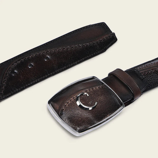 Cuadra Belt Dark Brown western rodeo bovine