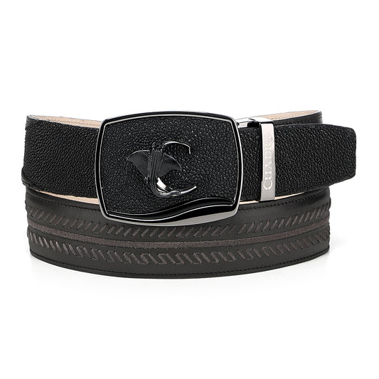 Cuadra CV516MA men's western belt in black stingray leather