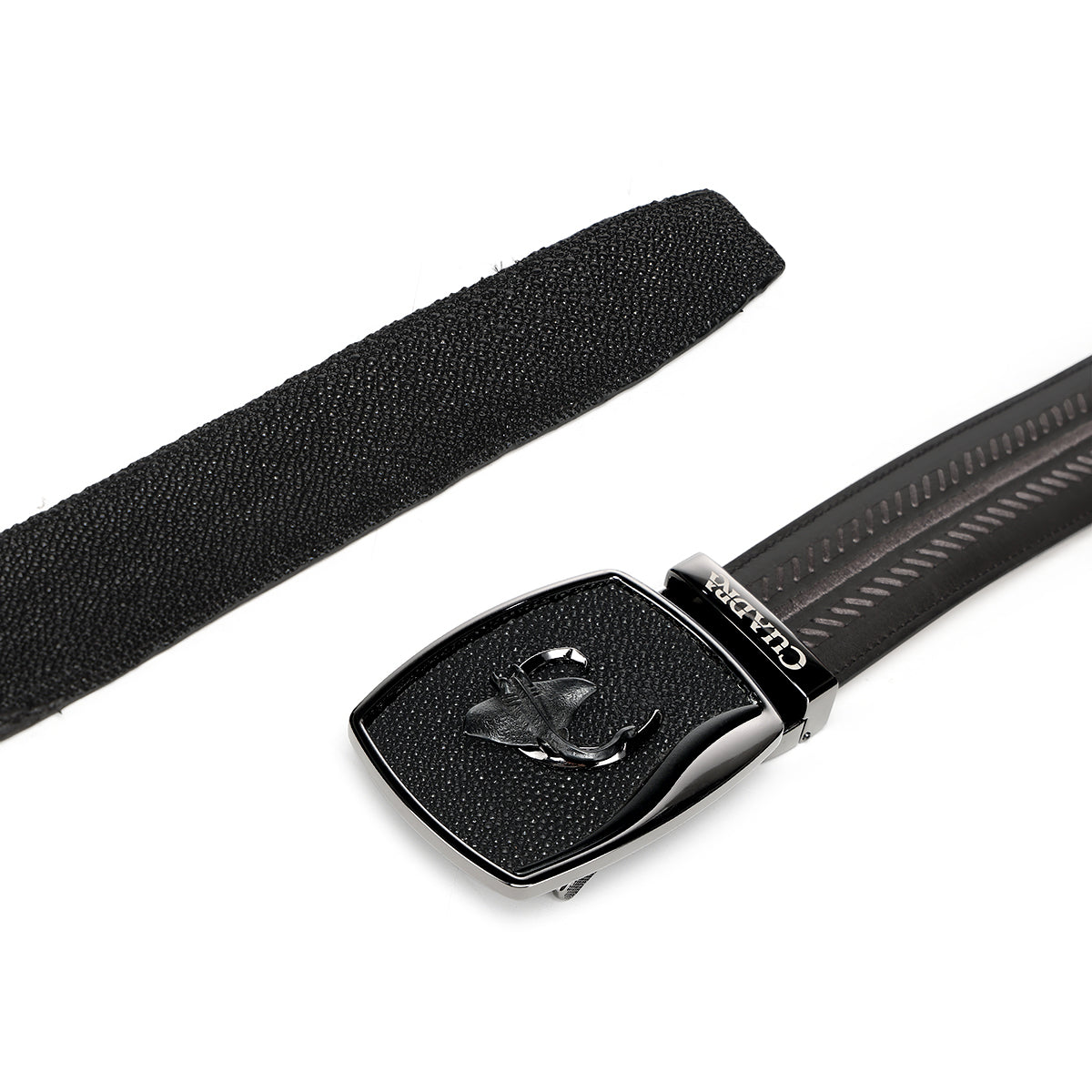 Cuadra Men's Black Stingray Leather Western Belt - CV516MA