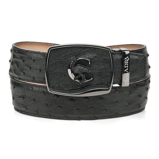 Cuadra Men’s Black Orix Ostrich Leather Western Belt BC479