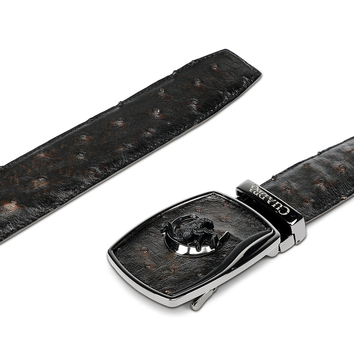 Cuadra Men’s Orix Ostrich Leather Western Belt - Golden Brown  BC478
