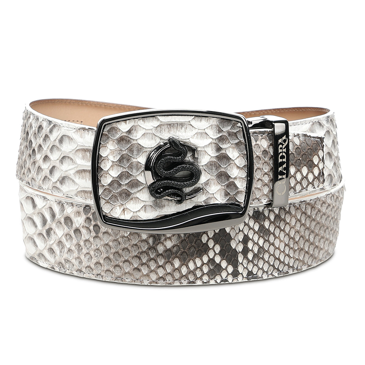 Cuadra Men’s Natural Python Leather Western Belt - BC482