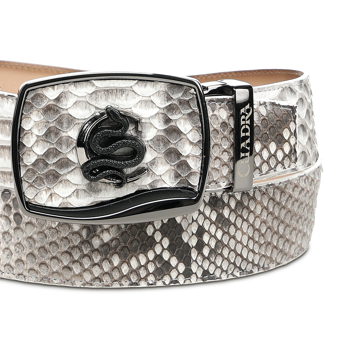 Cuadra Men’s Natural Python Leather Western Belt - BC482