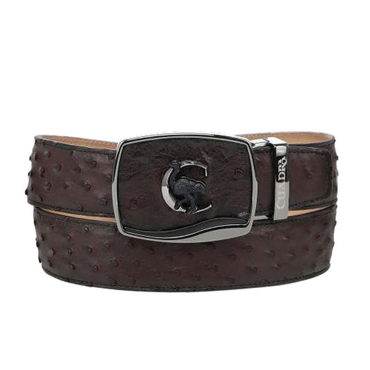 Cuadra BC558 men's wine ostrich full exotic leather western belt