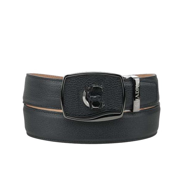 Cuadra BC579 men's black deer full exotic leather western belt