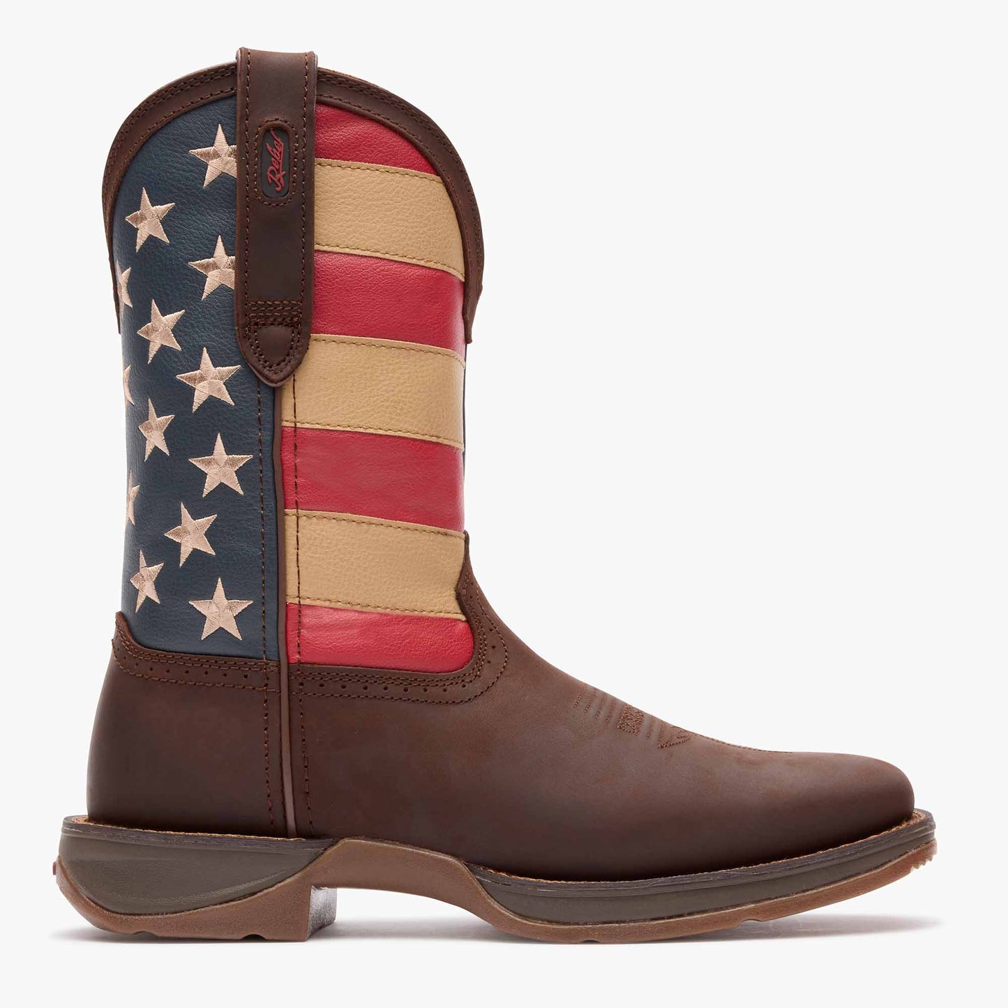 Durango DB5554 Men's Western Work Boots – Brown Leather Square Toe