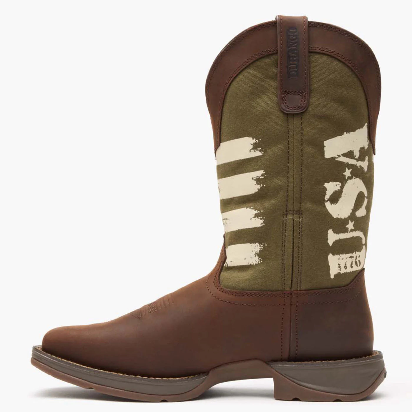 Rebel™ by Durango® Army Green USA Print Western Boot- DDB0313