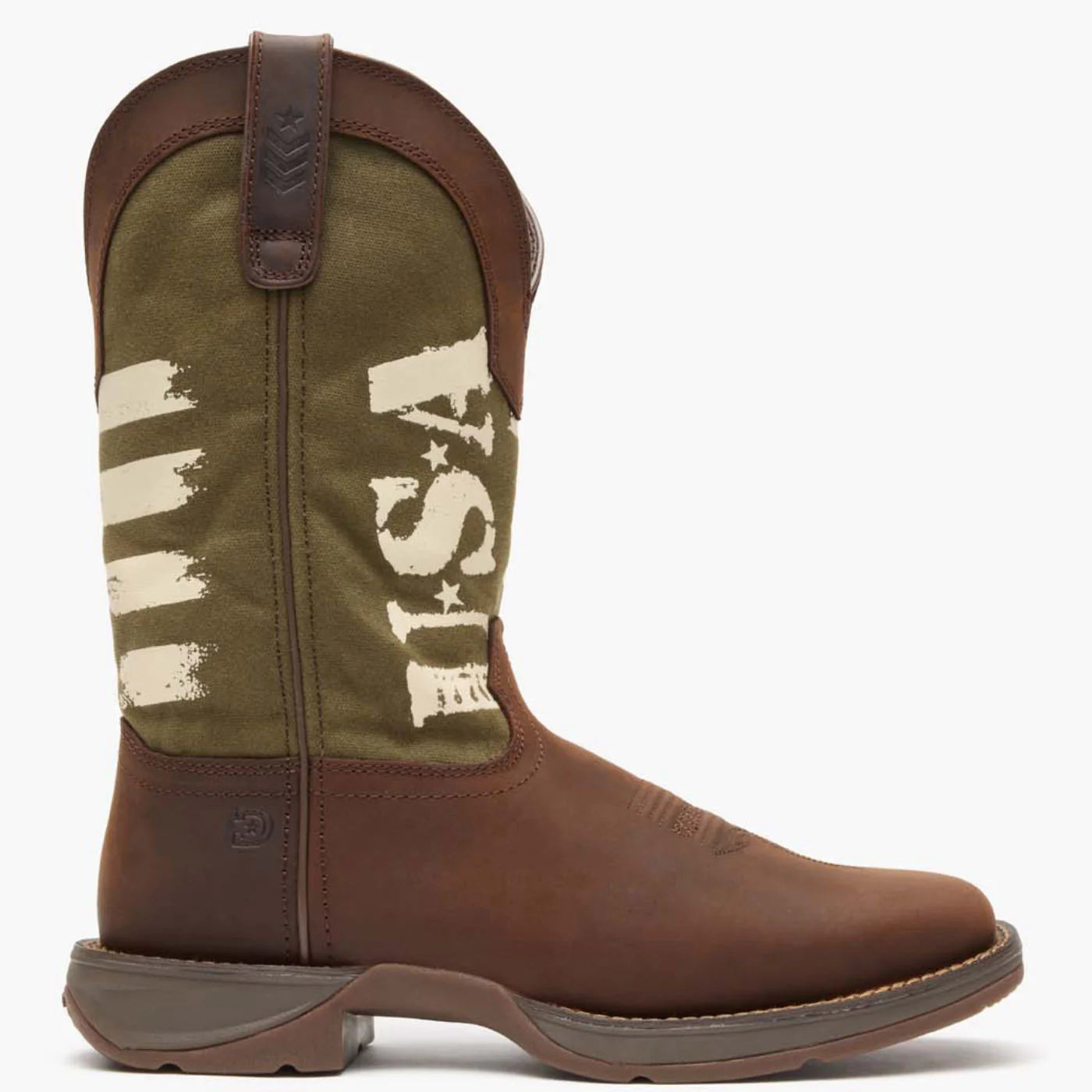 Rebel™ by Durango® Army Green USA Print Western Boot- DDB0313
