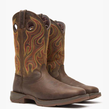 Durango Rebel Dark Chestnut Brown Wide Sq Toe Boot DDB0317