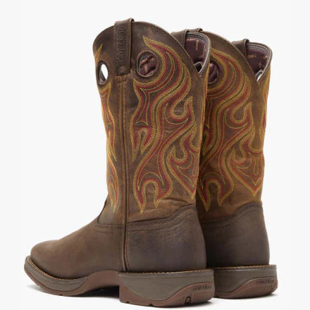 Durango Rebel Dark Chestnut Brown Wide Sq Toe Boot DDB0317