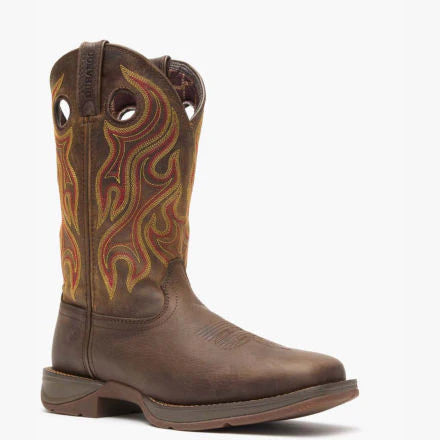 Durango Rebel Dark Chestnut Brown Wide Sq Toe Boot DDB0317