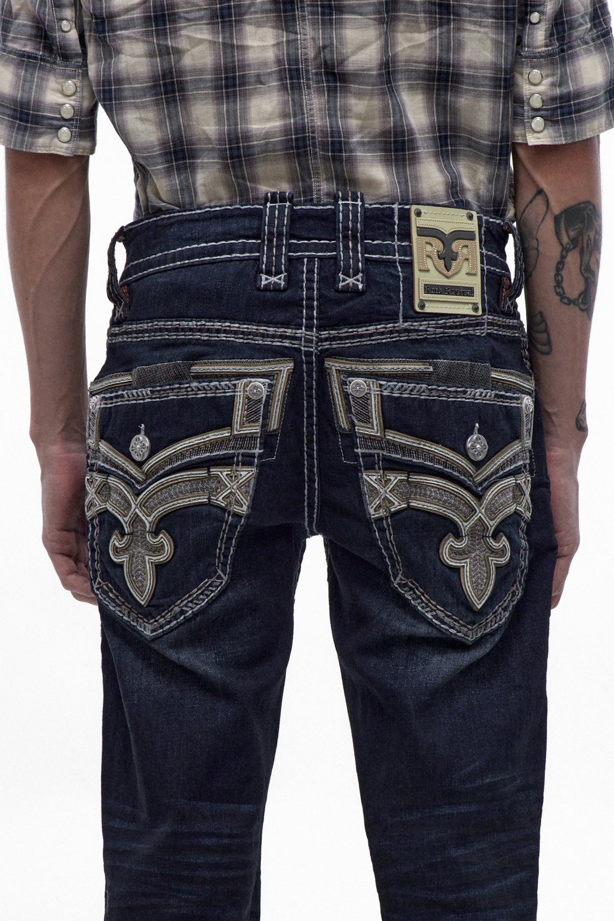 Rock Revival Men's Eggplant Dark Blue Bootcut Jean RP3500B219R - photo 5