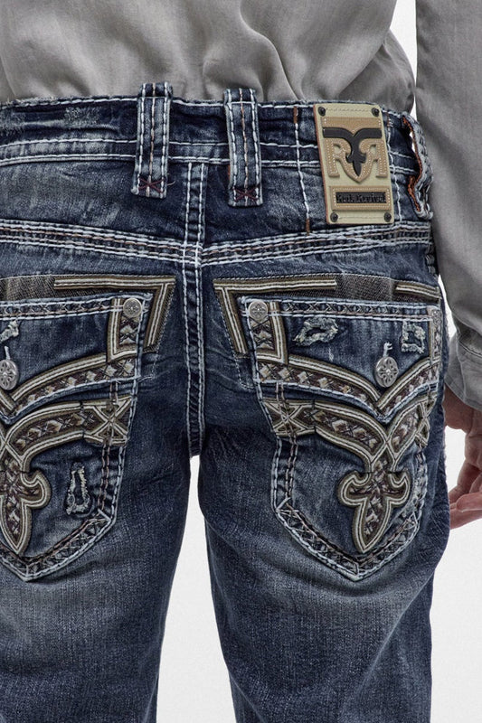 Rock Revival Men's Eggplant Medium Blue Straight Leg Jean RP3500J217R - photo 2