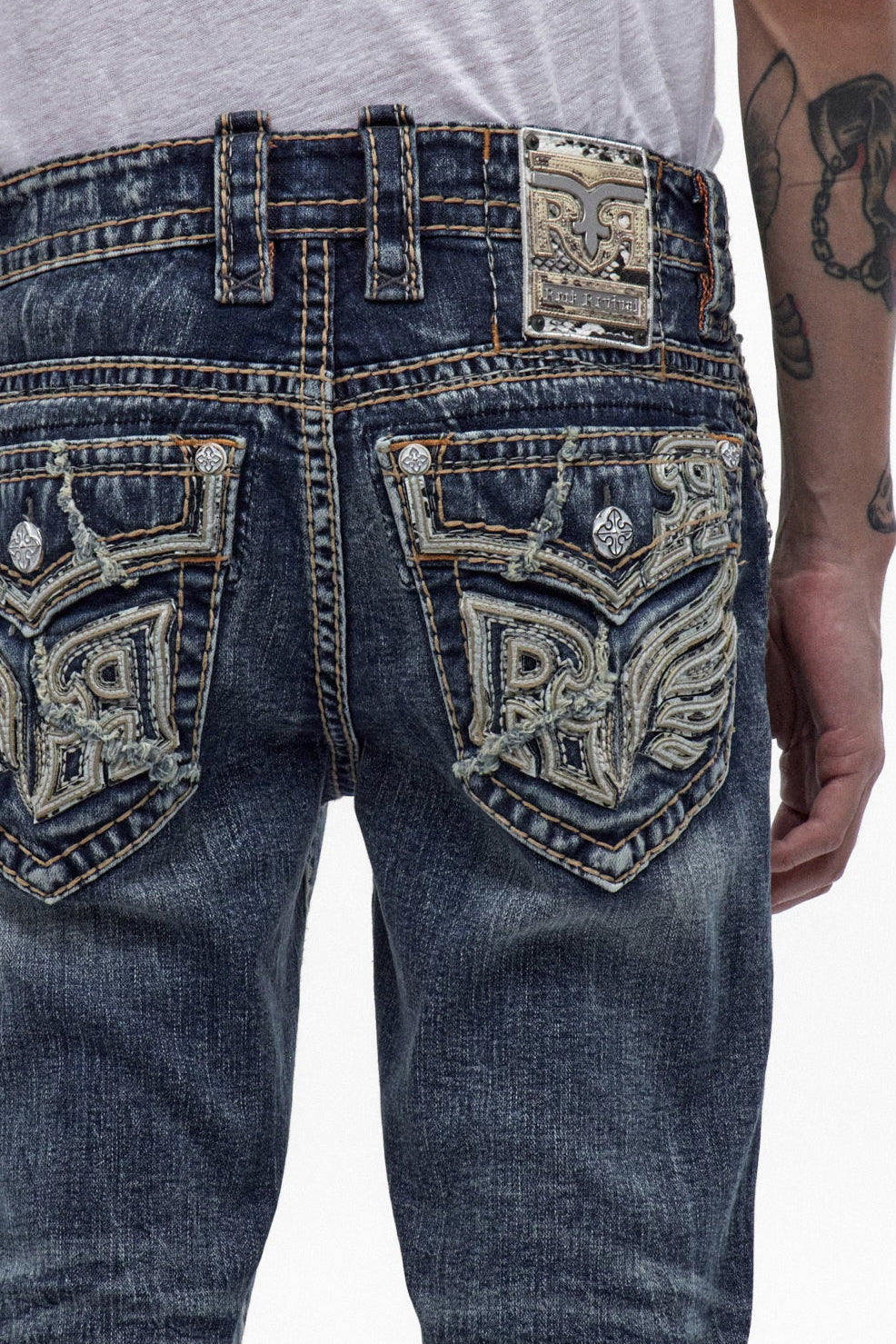 Rock Revival Men's Eydan Medium Blue Straight Leg Jean RP5744J204R - photo 5