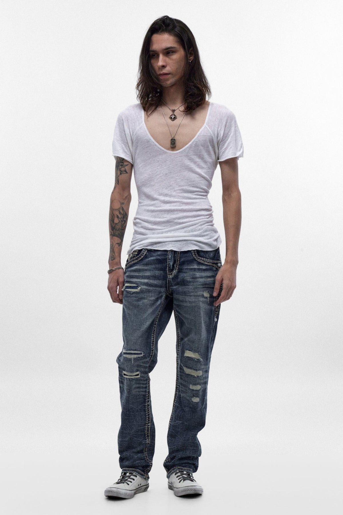 Rock Revival Men's Eydan Medium Blue Straight Leg Jean RP5744J204R - photo 6