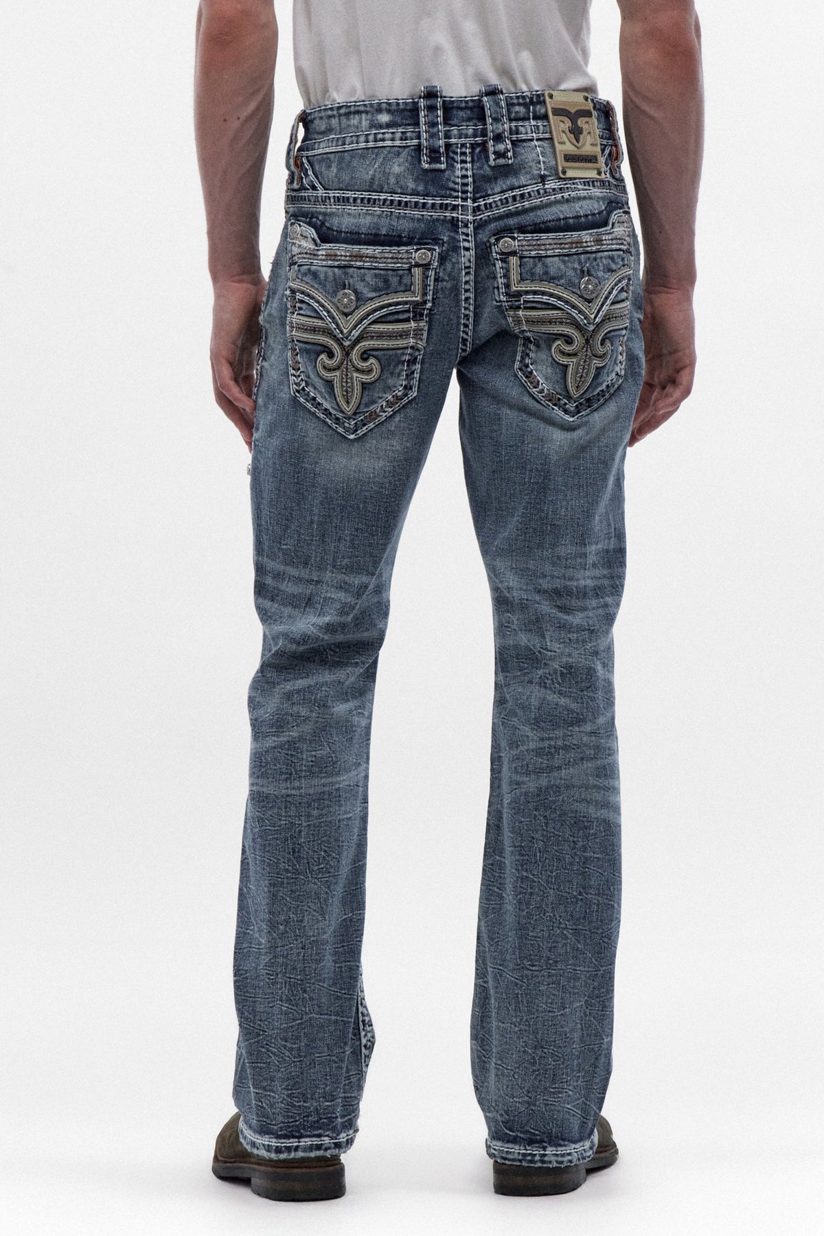 Rock Revival Men's George Medium Blue Bootcut Jean RP5769B202R - photo 1