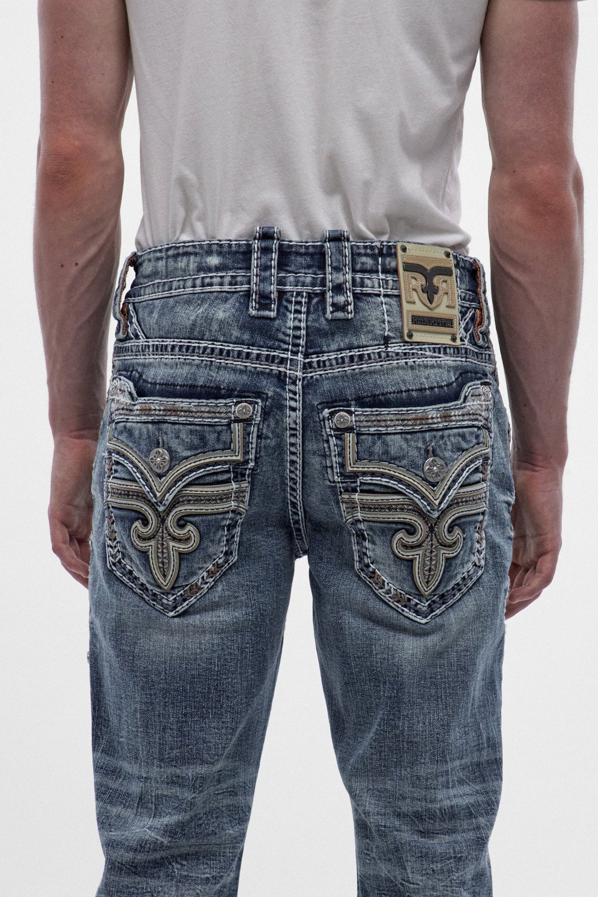 Rock Revival Men's George Medium Blue Bootcut Jean RP5769B202R - photo 4