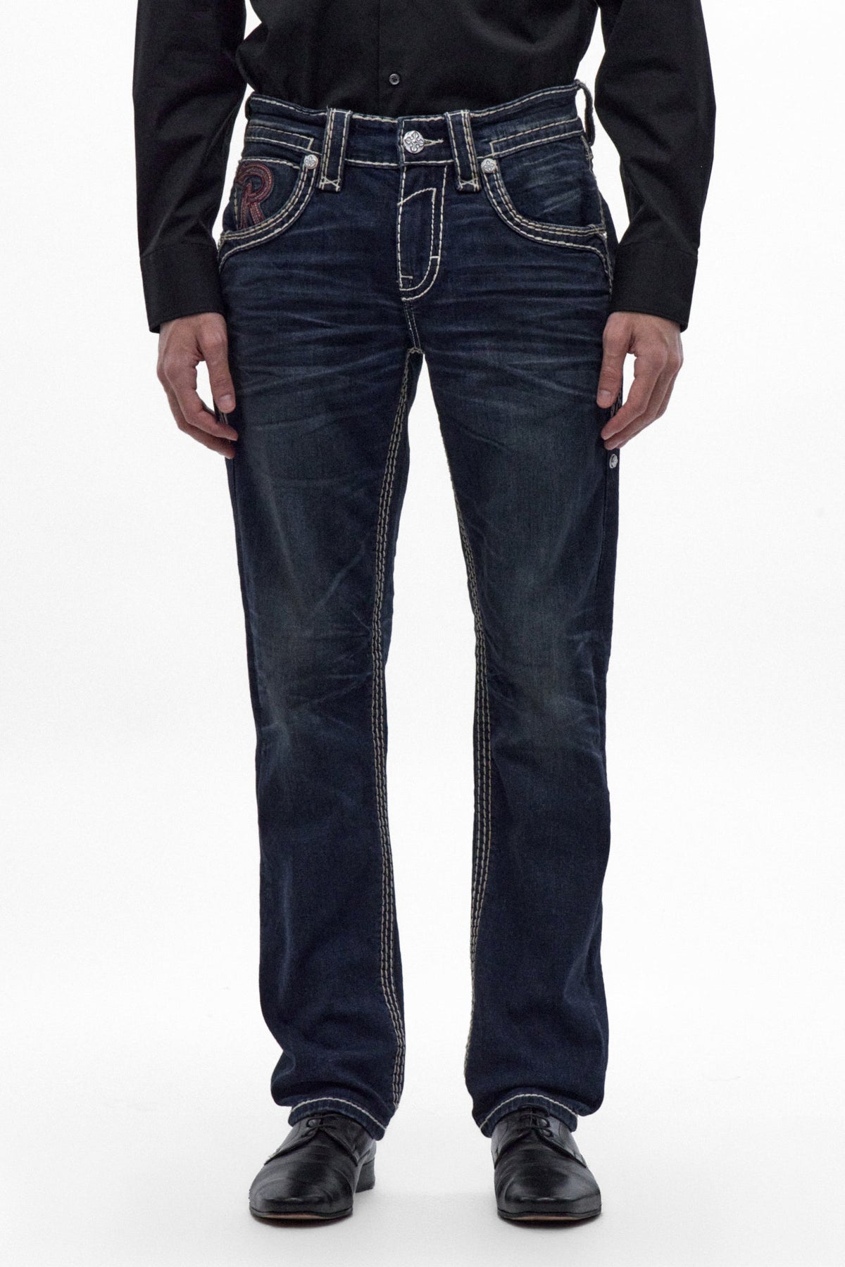 Rock Revival Men's Giorgio Dark Blue Straight Leg Jean RP5585J200R - photo 1