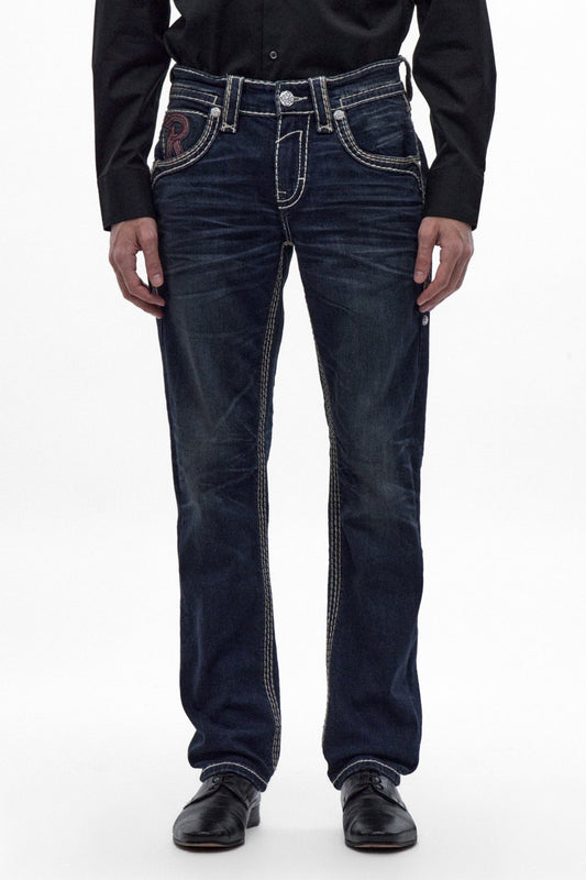 Rock Revival Men's Giorgio Dark Blue Straight Leg Jean RP5585J200R - photo 1