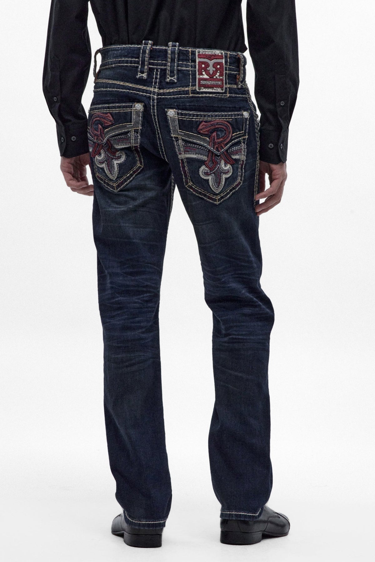 Rock Revival Men's Giorgio Dark Blue Straight Leg Jean RP5585J200R - photo 3
