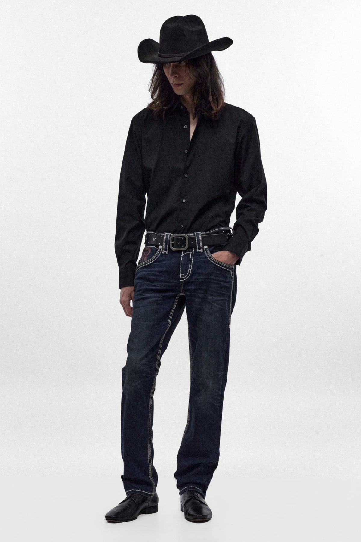 Rock Revival Men's Giorgio Dark Blue Straight Leg Jean RP5585J200R - photo 6