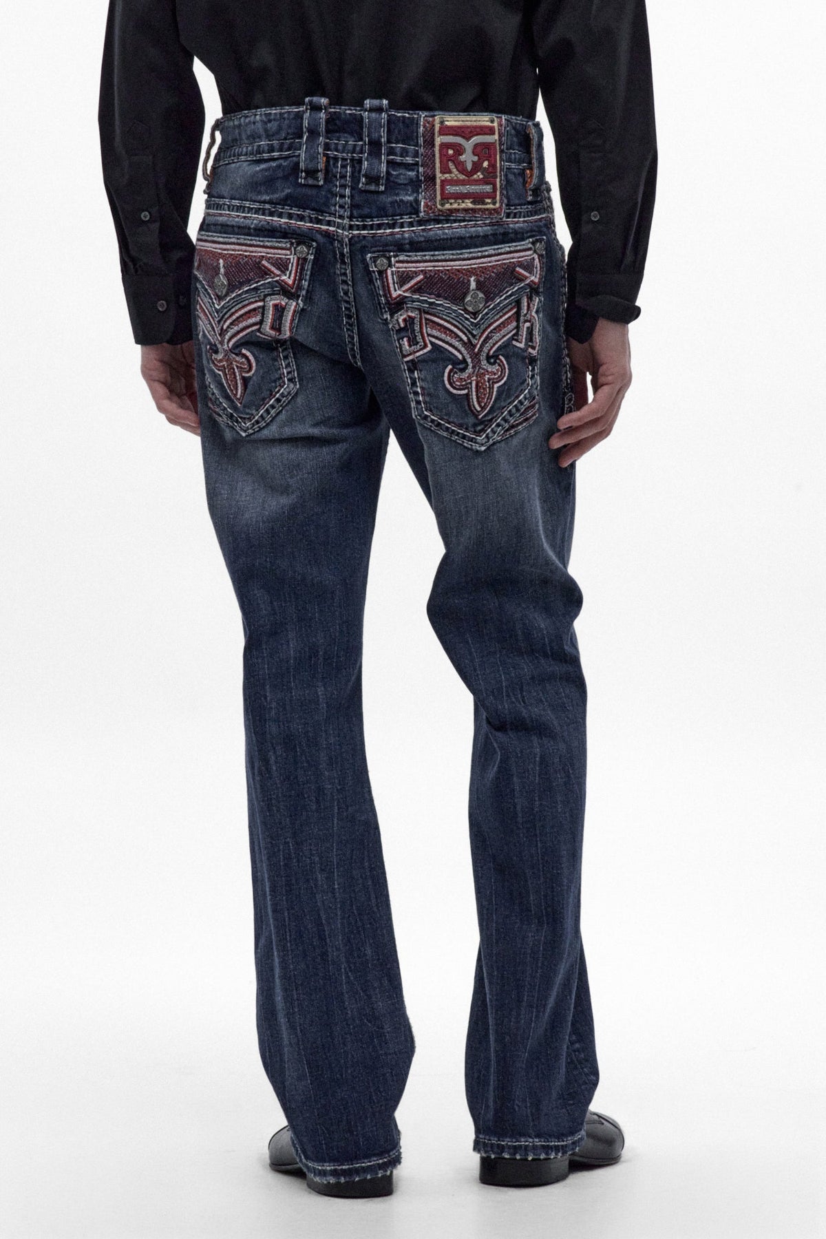 Rock Revival Men's Handel Dark Blue Bootcut Jean RP5783B202R - photo 3