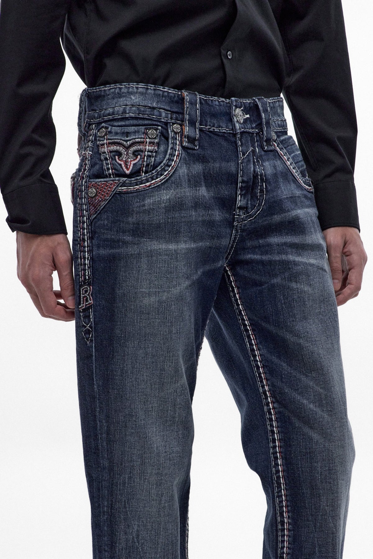 Rock Revival Men's Handel Dark Blue Bootcut Jean RP5783B202R - photo 5