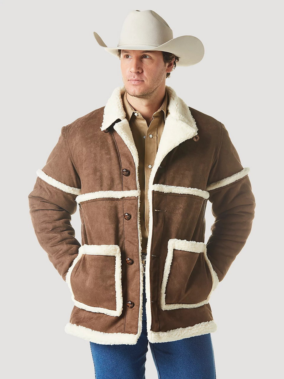 WRANGLER HELZER COWBOY SHERPA LINED - MENS JACKET - 112336440