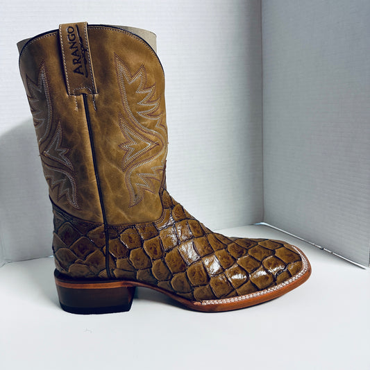 Arango Imitation Pirarucu Saddle Cowboy Boots – 4902