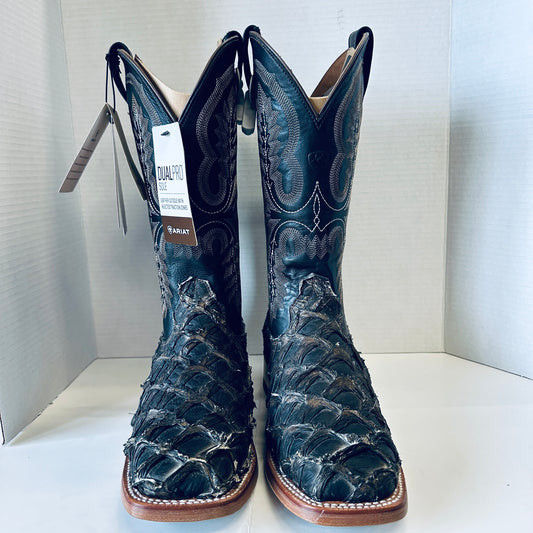 ARIAT Deep Water Western Boot  DISTRESSED BLACK PIRARUCI - 10044421