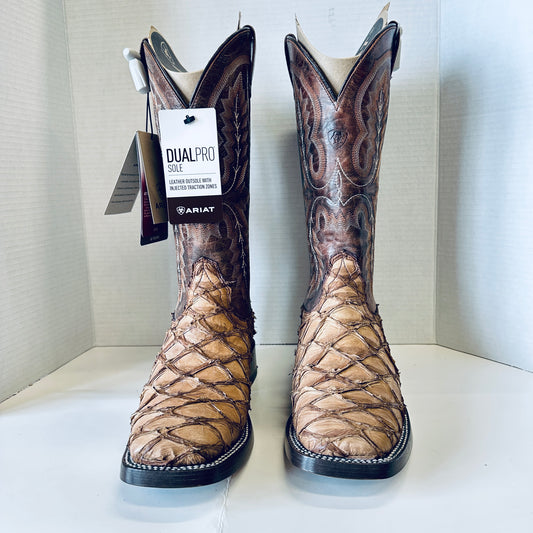 ARIAT Deep Water Western Boot  AGED TAN PIRARUC - 10044421