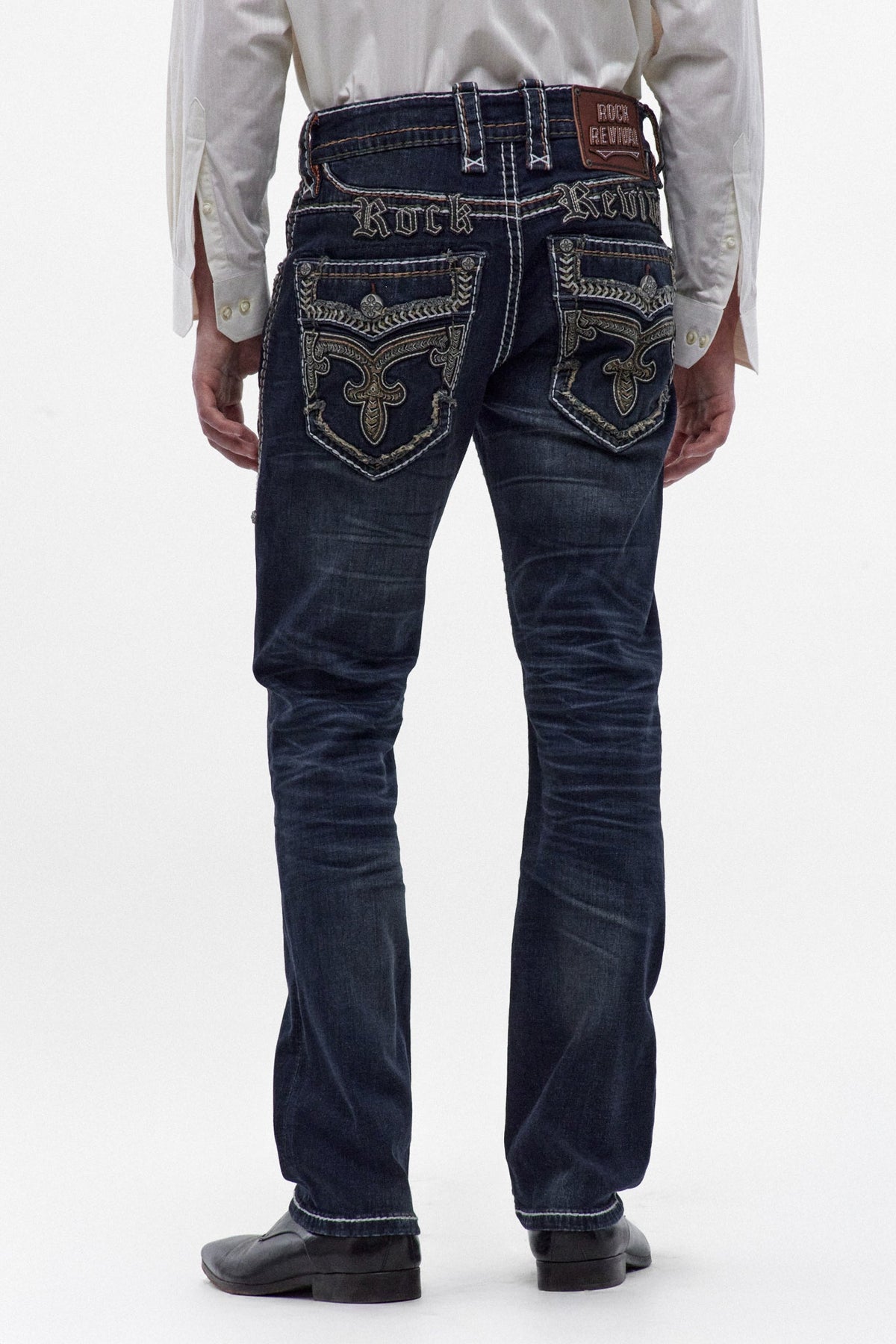 Rock Revival Men's Jaydy Dark Blue Straight Leg Jean RP3924J206R - photo 3