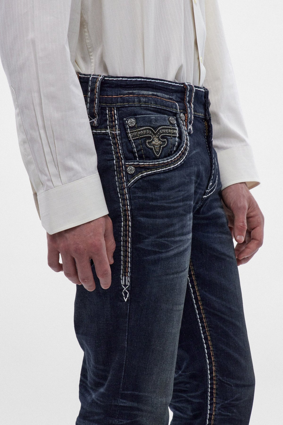 Rock Revival Men's Jaydy Dark Blue Straight Leg Jean RP3924J206R - photo 5