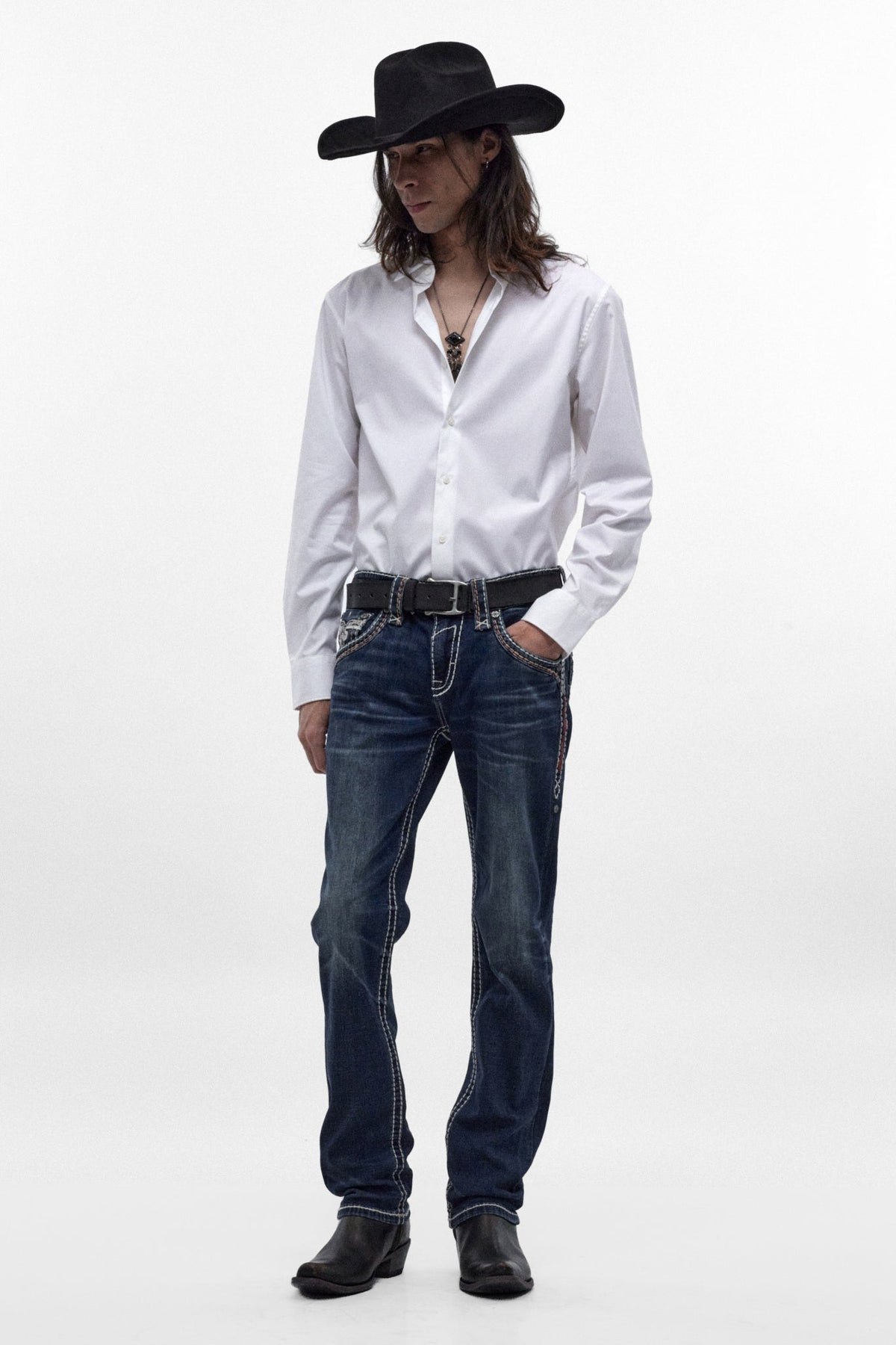 Rock Revival Men's Jett Vintage Blue Straight Leg Jean RP5802J201R - photo 6
