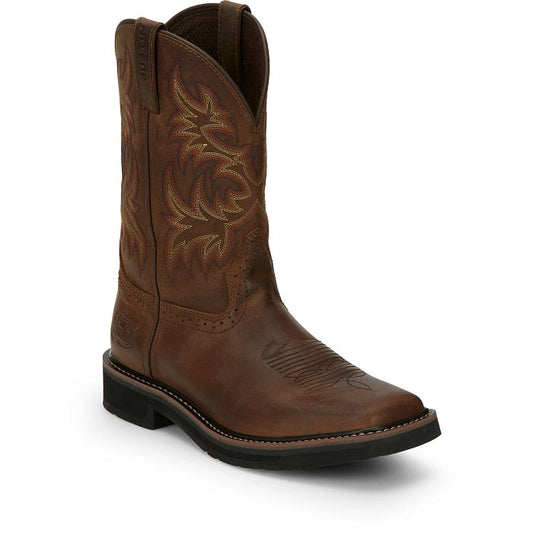 JUSTIN DRILLER 11" WORK BOOT DARK BROWN - SE4681