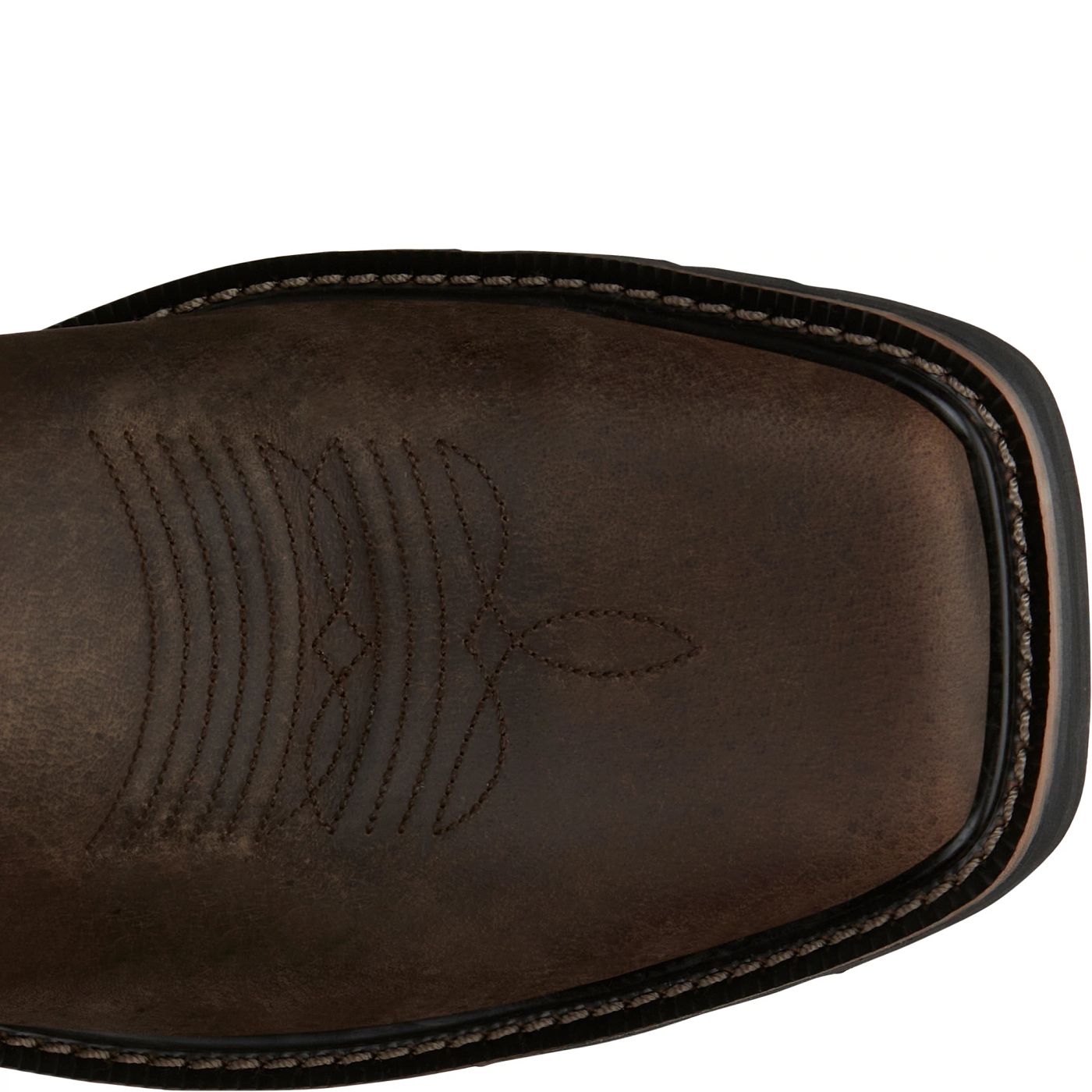 JUSTIN DRILLER 11" WORK BOOT BROWN WITH GREEN - SE4687