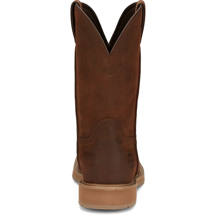 JUSTIN BUSTER II 11" BROWN PULL-ON WORK BOOT - SE3100