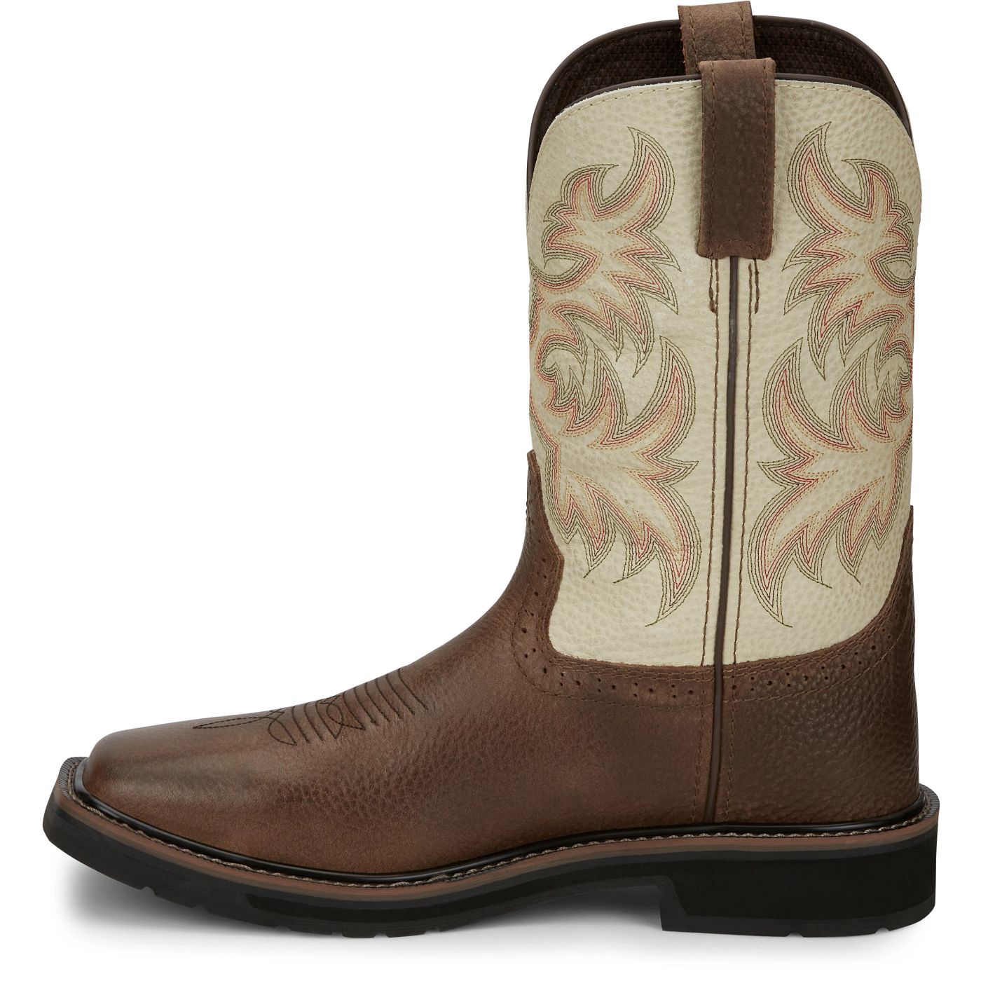 JUSTIN DRILLER 11" STEEL TOE WORK BOOT COPPER WHITE - SE4684