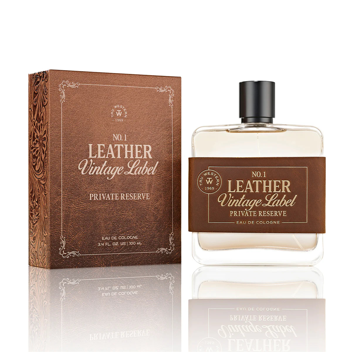 Tru Fragrance® Men's No. 1 Leather Vintage Label Private Reserve Cologne