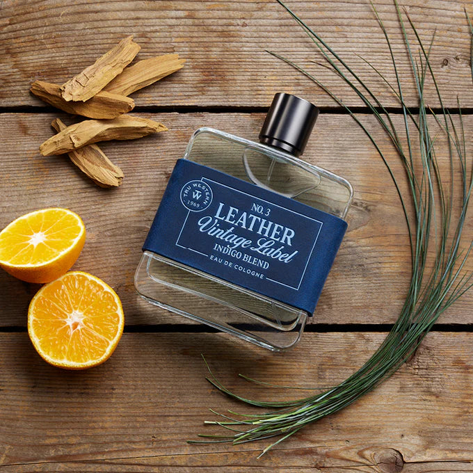 Tru Fragrance® Men's No. 3 Leather Vintage Label Indigo Blend Cologne