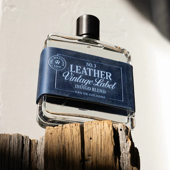 Tru Fragrance® Men's No. 3 Leather Vintage Label Indigo Blend Cologne
