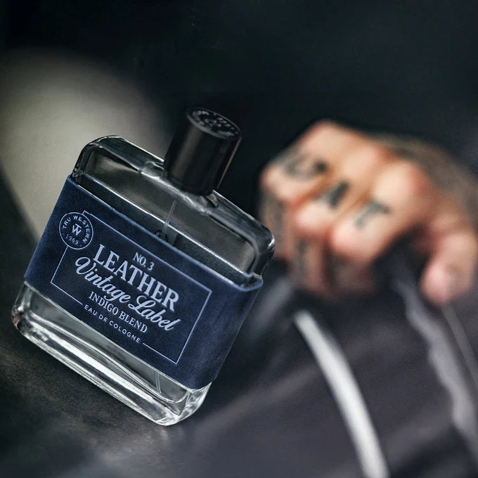 Tru Fragrance® Men's No. 3 Leather Vintage Label Indigo Blend Cologne