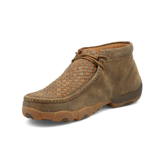 Twisted X MDM0033 men's chukka driving moc in bomber and tan full-grain leather, outer side view