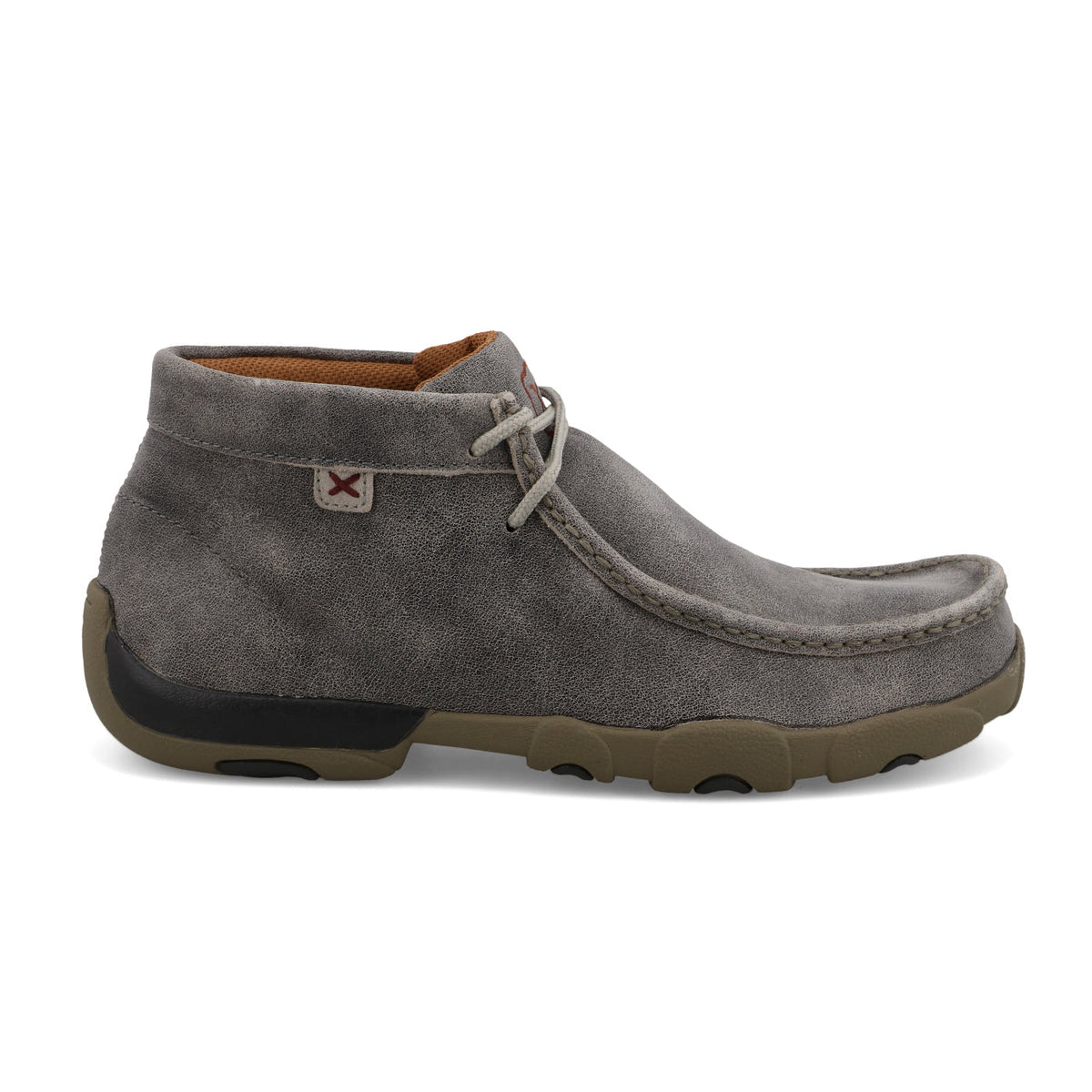 Twisted X MDM0072 men's chukka driving moc in grey, view 4